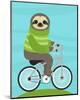 Cycling Sloth-Nancy Lee-Mounted Art Print