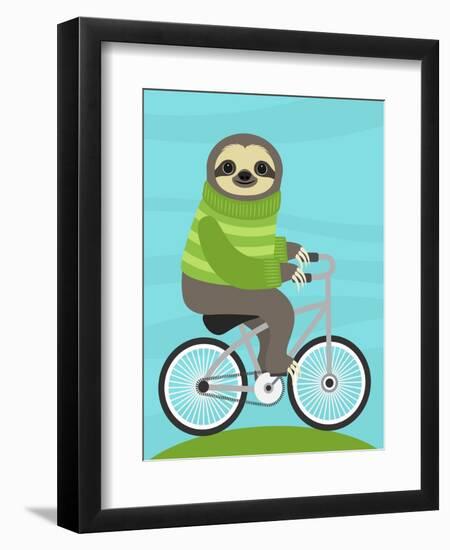 Cycling Sloth-Nancy Lee-Framed Art Print