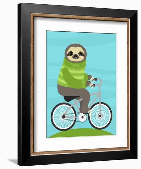 Cycling Sloth-Nancy Lee-Framed Premium Giclee Print