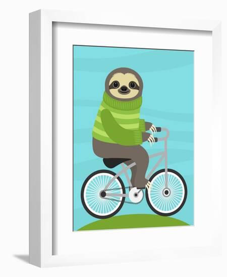 Cycling Sloth-Nancy Lee-Framed Premium Giclee Print