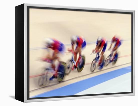 Cycling Team Competing on the Velodrome-Chris Trotman-Framed Premier Image Canvas