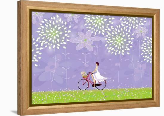 Cycling-Milovelen-Framed Stretched Canvas