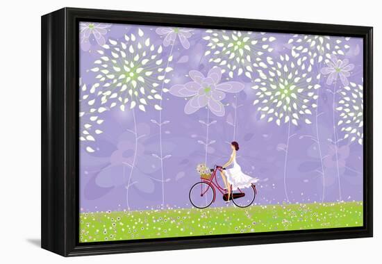 Cycling-Milovelen-Framed Stretched Canvas