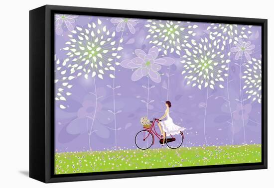 Cycling-Milovelen-Framed Stretched Canvas