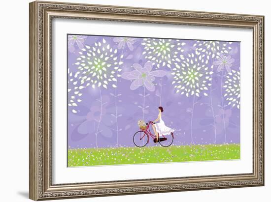 Cycling-Milovelen-Framed Art Print