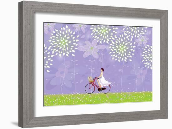 Cycling-Milovelen-Framed Art Print