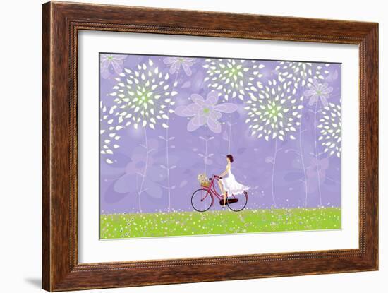 Cycling-Milovelen-Framed Art Print