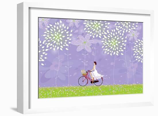 Cycling-Milovelen-Framed Art Print