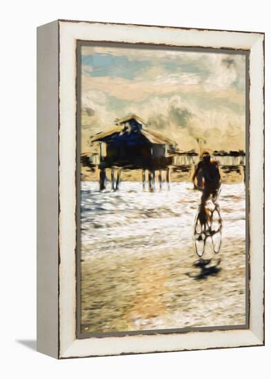 Cyclist - In the Style of Oil Painting-Philippe Hugonnard-Framed Premier Image Canvas