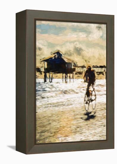 Cyclist - In the Style of Oil Painting-Philippe Hugonnard-Framed Premier Image Canvas