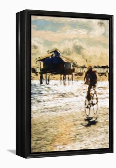 Cyclist - In the Style of Oil Painting-Philippe Hugonnard-Framed Premier Image Canvas