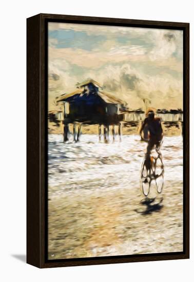 Cyclist - In the Style of Oil Painting-Philippe Hugonnard-Framed Premier Image Canvas