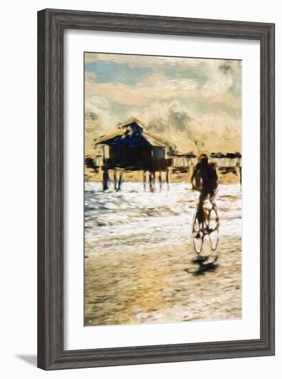 Cyclist - In the Style of Oil Painting-Philippe Hugonnard-Framed Giclee Print