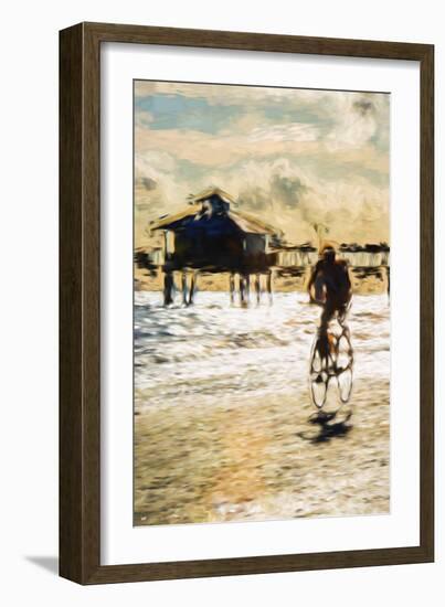 Cyclist - In the Style of Oil Painting-Philippe Hugonnard-Framed Giclee Print