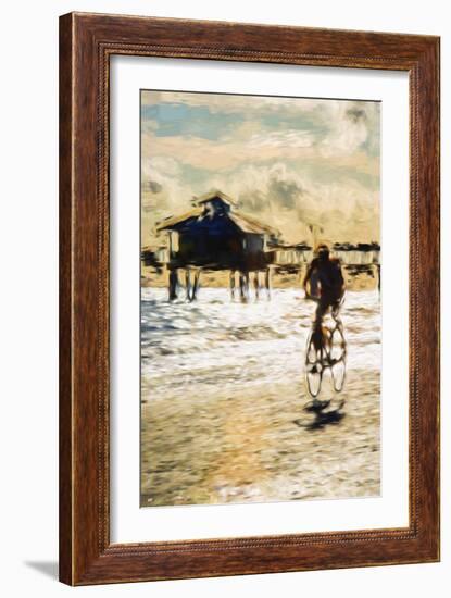 Cyclist - In the Style of Oil Painting-Philippe Hugonnard-Framed Giclee Print