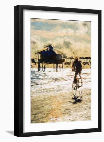 Cyclist - In the Style of Oil Painting-Philippe Hugonnard-Framed Giclee Print