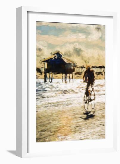 Cyclist - In the Style of Oil Painting-Philippe Hugonnard-Framed Giclee Print
