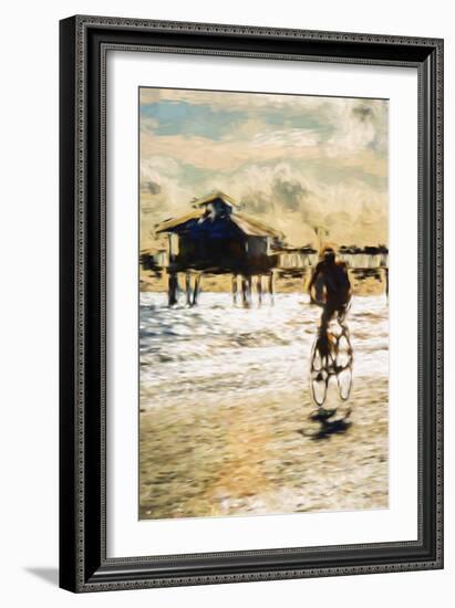 Cyclist - In the Style of Oil Painting-Philippe Hugonnard-Framed Giclee Print