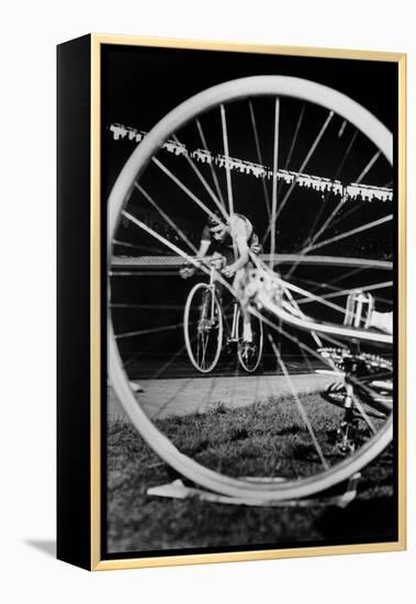 Cyclist Jacques Anquetil Failed in the Attempt of Breaking World Record October 22, 1955-null-Framed Stretched Canvas