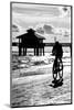 Cyclist on a Florida Beach at Sunset-Philippe Hugonnard-Mounted Photographic Print