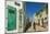 Cyclist on Rue Lamathe in the island's principal western town, Ars en Re, Ile de Re, Charente-Marit-Robert Francis-Mounted Photographic Print