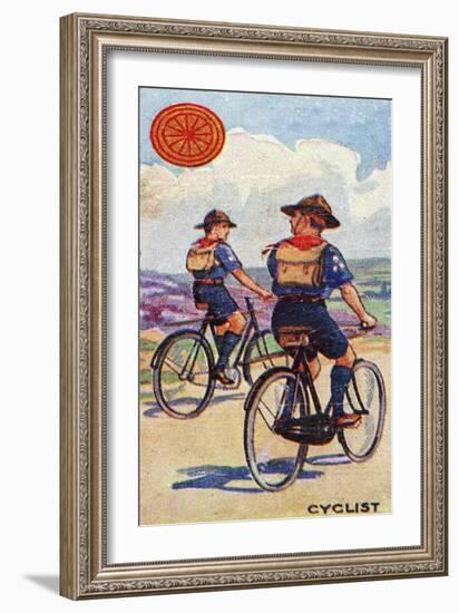 'Cyclist' Scout Badge, 1923-English School-Framed Giclee Print