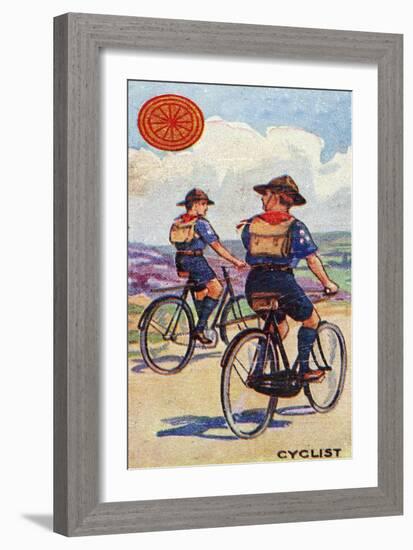 'Cyclist' Scout Badge, 1923-English School-Framed Giclee Print