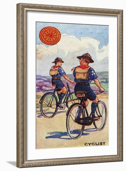 'Cyclist' Scout Badge, 1923-English School-Framed Giclee Print