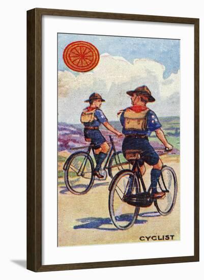 'Cyclist' Scout Badge, 1923-English School-Framed Giclee Print