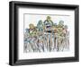 Cyclists 199-Heather Blanton Fine Art-Framed Giclee Print