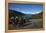 Cyclists Above Lough Nafooey, Shot from the County Mayo Side of the Border-null-Framed Stretched Canvas