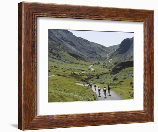 Cyclists Ascending Honister Pass, Lake District National Park, Cumbria, England, UK, Europe-James Emmerson-Framed Photographic Print