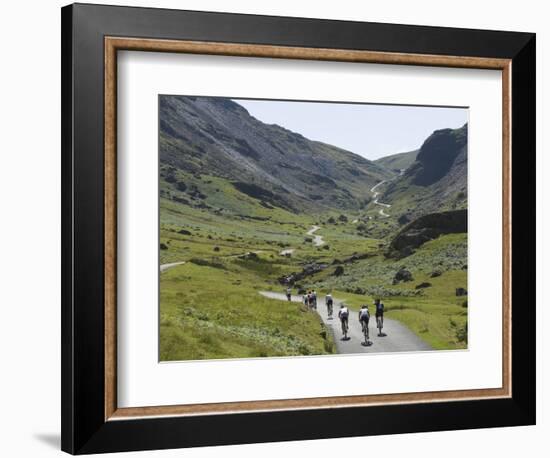 Cyclists Ascending Honister Pass, Lake District National Park, Cumbria, England, UK, Europe-James Emmerson-Framed Photographic Print