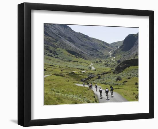 Cyclists Ascending Honister Pass, Lake District National Park, Cumbria, England, UK, Europe-James Emmerson-Framed Photographic Print