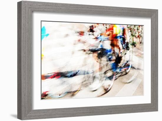 Cyclists B-null-Framed Giclee Print