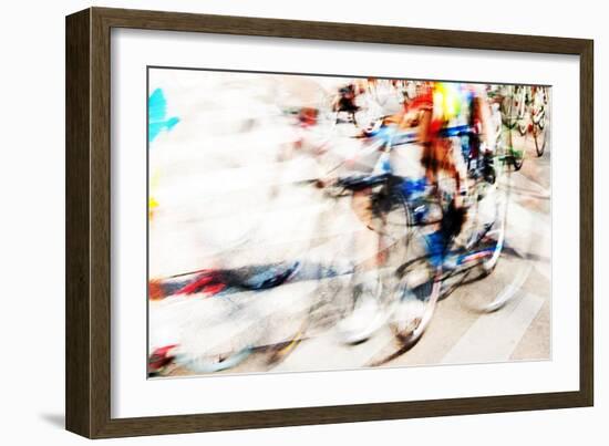 Cyclists B-null-Framed Giclee Print