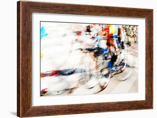 Cyclists B-null-Framed Giclee Print