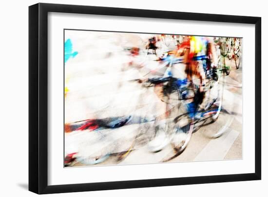 Cyclists B-null-Framed Giclee Print