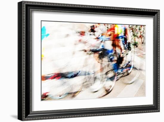 Cyclists B-null-Framed Giclee Print