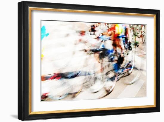 Cyclists B-null-Framed Giclee Print