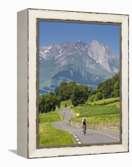 Cyclists, Grange Sous La Neige, Midi-Pyrenees, France-Doug Pearson-Framed Premier Image Canvas