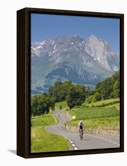 Cyclists, Grange Sous La Neige, Midi-Pyrenees, France-Doug Pearson-Framed Premier Image Canvas