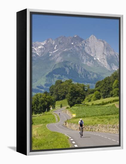 Cyclists, Grange Sous La Neige, Midi-Pyrenees, France-Doug Pearson-Framed Premier Image Canvas