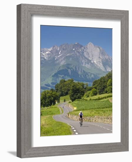 Cyclists, Grange Sous La Neige, Midi-Pyrenees, France-Doug Pearson-Framed Photographic Print