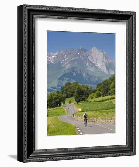 Cyclists, Grange Sous La Neige, Midi-Pyrenees, France-Doug Pearson-Framed Premium Photographic Print