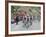 Cyclists Including Lance Armstrong and Yellow Jersey Alberto Contador in the Tour De France 2009-Christian Kober-Framed Photographic Print