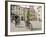 Cyclists Riding Through Namesti in Town of Mikulov, Brnensko Region-Richard Nebesky-Framed Photographic Print