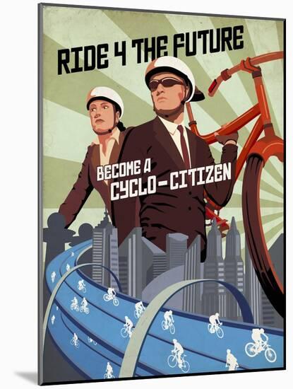 Cyclo Citizen-Steve Thomas-Mounted Giclee Print