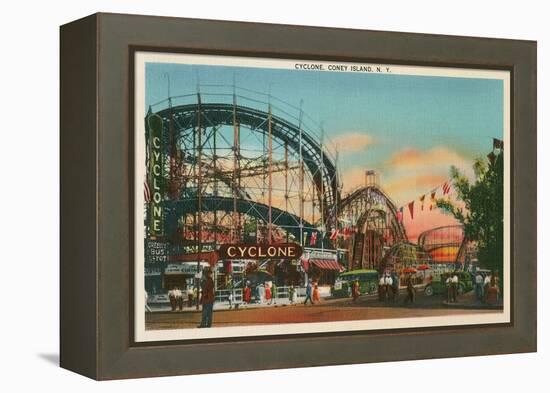 Cyclone, Coney Island, New York City-null-Framed Stretched Canvas