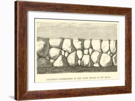 Cyclopean Construction in the Later Period of the Incas-Édouard Riou-Framed Giclee Print